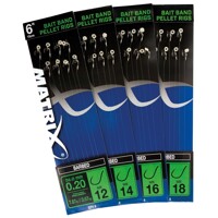 Matrix Návazce 6” Bait Band Pellet Rigs Barbed