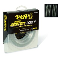Black Cat Rubber coated Leader 20m - Ø0,80mm,70kg,154lbs šedá
